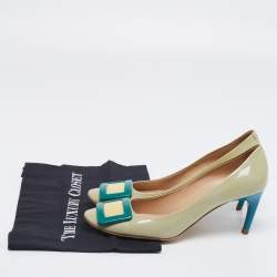 Pre Owned Roger Vivier Multicolor Patent Leather Pumps Size 39