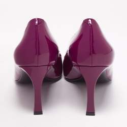 Pre Owned Roger Vivier Purple Patent Leather Trompette Pumps Size 40
