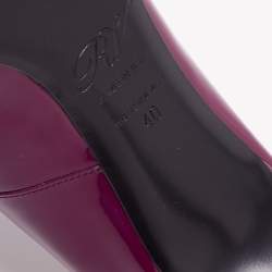 Pre Owned Roger Vivier Purple Patent Leather Trompette Pumps Size 40