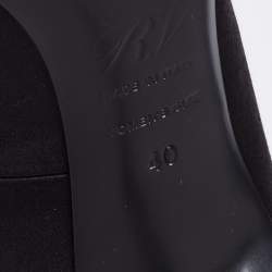 Pre Owned Roger Vivier Black Satin Trompette Pumps Size 40