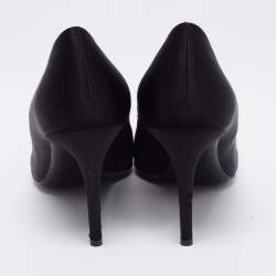 Pre Owned Roger Vivier Black Satin Trompette Pumps Size 40