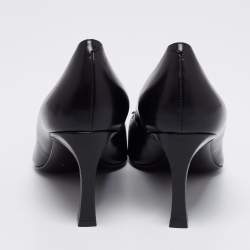 Pre Owned Roger Vivier Black Leather Buckle Pumps Size 38
