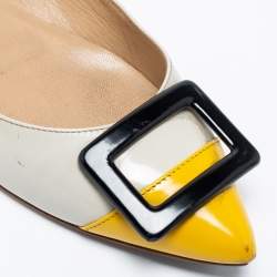 Roger Vivier Tri-Color Patent Leather Trompette Ballet Flats Size 36