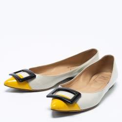 Roger Vivier Tri-Color Patent Leather Trompette Ballet Flats Size 36