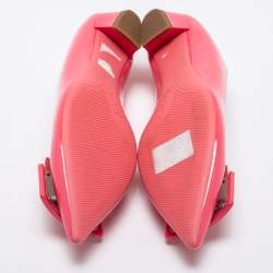 Pre Owned Roger Vivier Pink Patent Leather Pointed Toe Ballet Flats Size 39