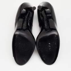 Pre Owned Roger Vivier Black Patent Leather Peep Toe Pumps 39