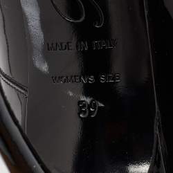 Pre Owned Roger Vivier Black Patent Leather Peep Toe Pumps 39