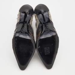 Roger Vivier Multicolor Python/Lizard, and Karung Booties Size 39