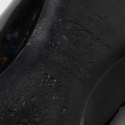 Pre Owned Roger Vivier Black Patent Leather Trompette Ballet Flats Size 36.5