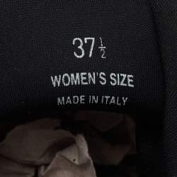 Pre Owned Roger Vivier Black Fabric and Leather Slip on Sneakers Size 37.5