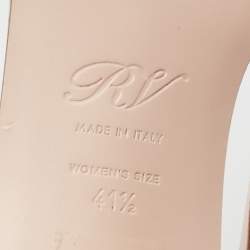 Pre Owned Roger Vivier Tricolor Patent Leather Belle Vivier Slingback Sandals  Size 41.5 