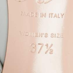 Pre Owned Roger Vivier Grey Patent Leather Belle Vivier Slingback Pumps Size 37.5 