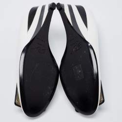 Roger Vivier White Patent Leather Trompette Pumps Size 38