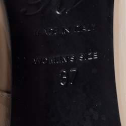 Pre Owned Roger Vivier Grey Patent Leather Trompette Pumps Size 37