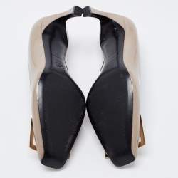 Pre Owned Roger Vivier Grey Patent Leather Trompette Pumps Size 37