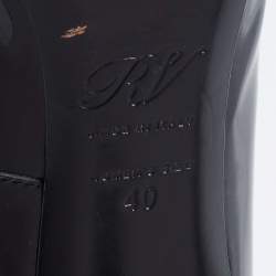 Pre Owned Roger Vivier Black Patent Leather Trompette Pumps Size 40 