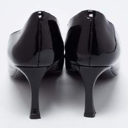 Pre Owned Roger Vivier Black Patent Leather Trompette Pumps Size 40 
