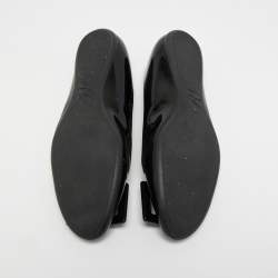 Roger Vivier Black Patent Leather Gommette Ballet Flats Size 39.5
