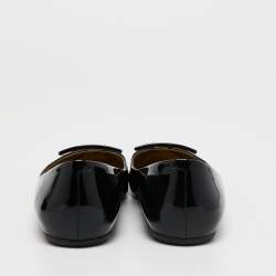 Roger Vivier Black Patent Leather Gommette Ballet Flats Size 39.5