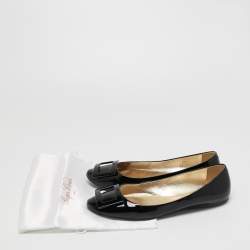 Roger Vivier Black Patent Leather Gommette Ballet Flats Size 39.5