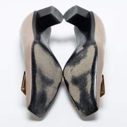 Pre Owned Roger Vivier Beige Leather Trompette Pumps Size 37