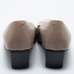 Pre Owned Roger Vivier Beige Leather Trompette Pumps Size 37