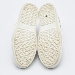 Roger Vivier Grey Fabric Crystal Embellished Slip On Sneakers Size 37