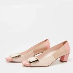 Roger Vivier Multicolor Patent Leather Trompette Color Block Pumps Size 35
