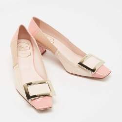 Roger Vivier Multicolor Patent Leather Trompette Color Block Pumps Size 35