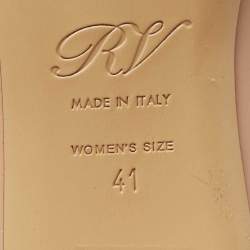 Pre Owned Roger Vivier Beige Patent Leather Trompette Pumps Size 41