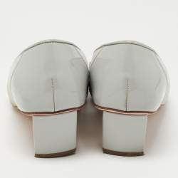 Roger Vivier Grey  Patent and Suede Trompette Pumps Size 36.5