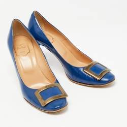 Roger Vivier Blue Patent Trompette Pumps Size 40