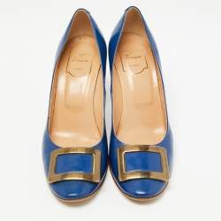 Roger Vivier Blue Patent Trompette Pumps Size 40
