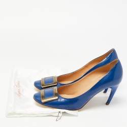 Roger Vivier Blue Patent Trompette Pumps Size 40