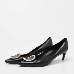 Roger Vivier Black Leather Trompette Pumps Size 40 