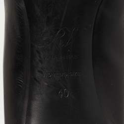 Roger Vivier Black Leather Trompette Pumps Size 40 