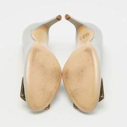 Pre Owned Roger Vivier Grey Leather Trompette Pumps Size 35.5