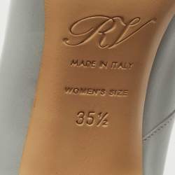 Pre Owned Roger Vivier Grey Leather Trompette Pumps Size 35.5