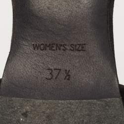 Pre Owned Roger Vivier Black/Pink Satin Crystal Embellished D'orsay Flats Size 37.5