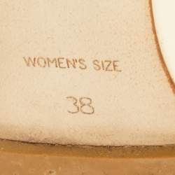 Roger Vivier Cream Patent Leather D'orsay Ballet Flats Size 38