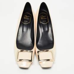 Pre Owned Roger Vivier Light Pink Patent Leather Trompette Pumps Size 40