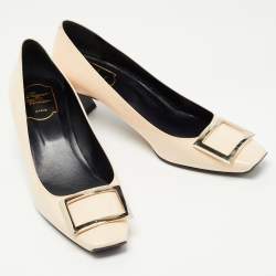 Pre Owned Roger Vivier Light Pink Patent Leather Trompette Pumps Size 40