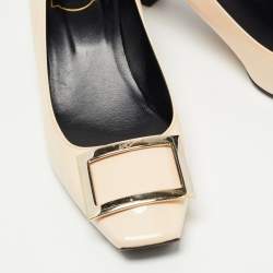 Pre Owned Roger Vivier Light Pink Patent Leather Trompette Pumps Size 40