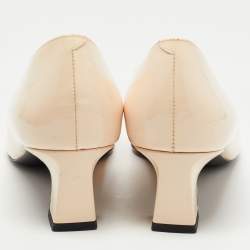 Pre Owned Roger Vivier Light Pink Patent Leather Trompette Pumps Size 40