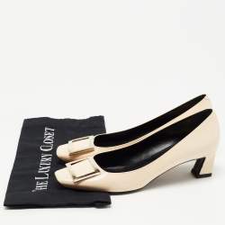 Pre Owned Roger Vivier Light Pink Patent Leather Trompette Pumps Size 40