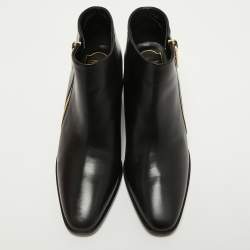Roger Vivier Black Leather Ankle Boots Size 36.5