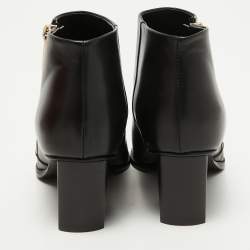 Roger Vivier Black Leather Ankle Boots Size 36.5