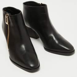 Roger Vivier Black Leather Ankle Boots Size 36.5