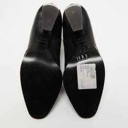 Roger Vivier Black Leather Ankle Boots Size 36.5