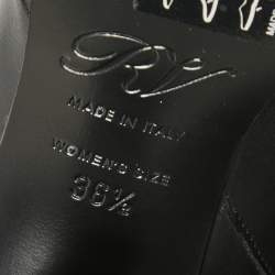 Roger Vivier Black Leather Ankle Boots Size 36.5